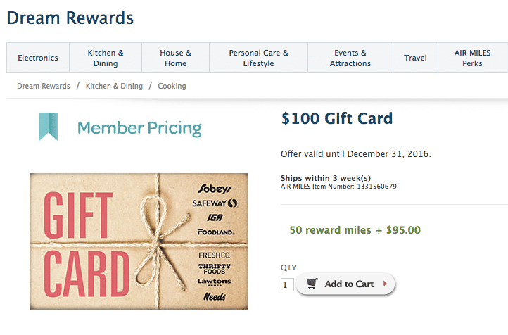 Air Miles Dream Rewards
