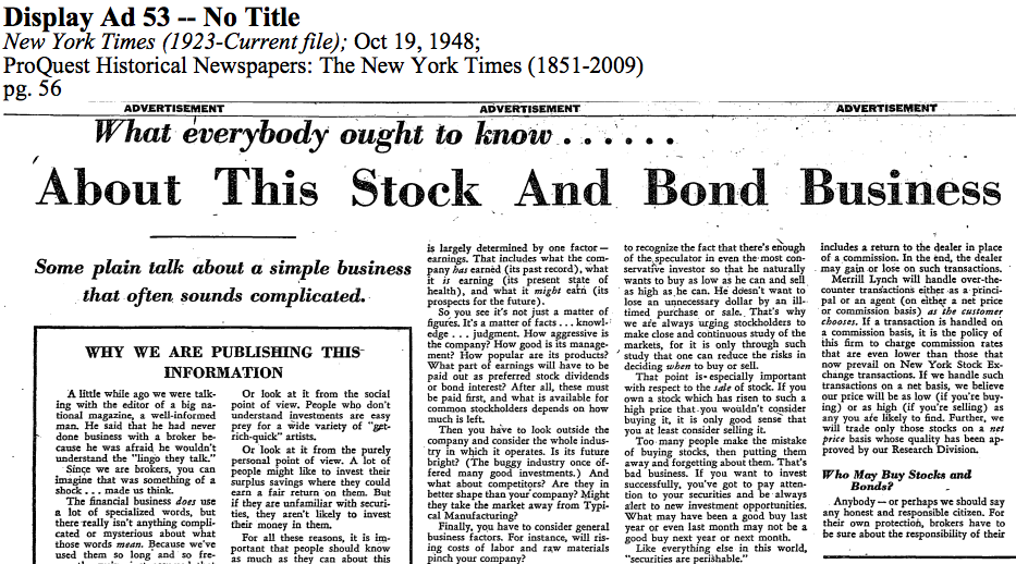 What Everybody Ought To Know About This Stock and Bond Business