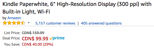 Black Friday Amazon pricing