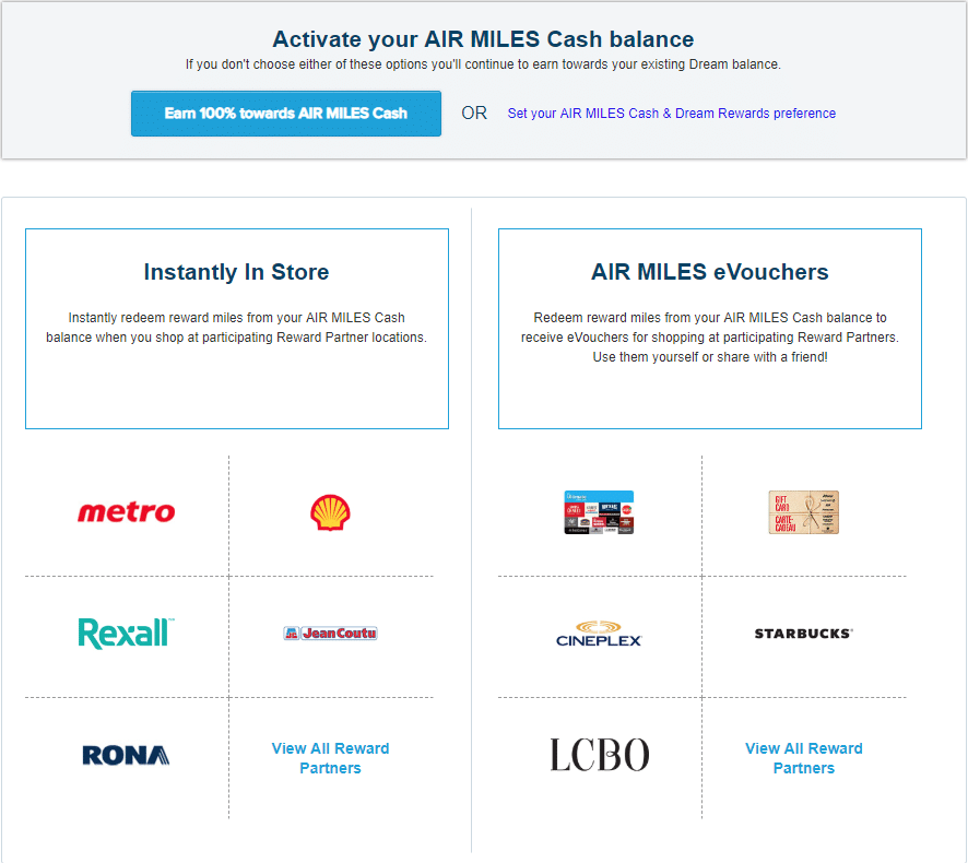 Air Miles Cash