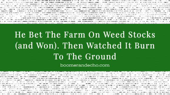 He Bet The Farm On Weed Stocks And Won. Then Watched It Burn To The Ground