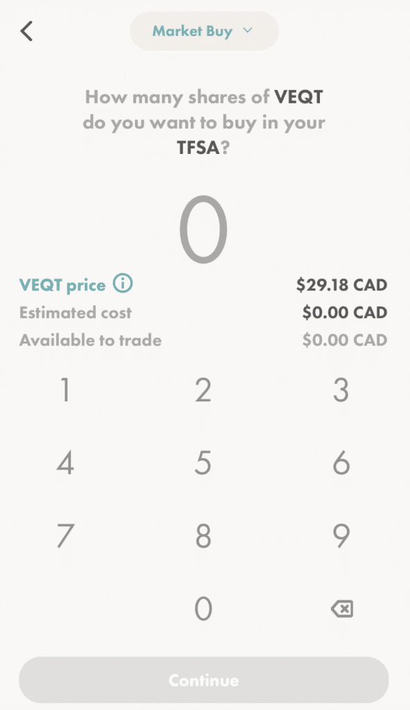 WS Trade Buying an ETF