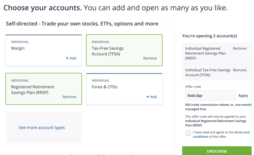 Questrade Account Types