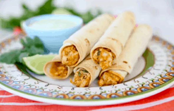 Baked Chicken Taquitos