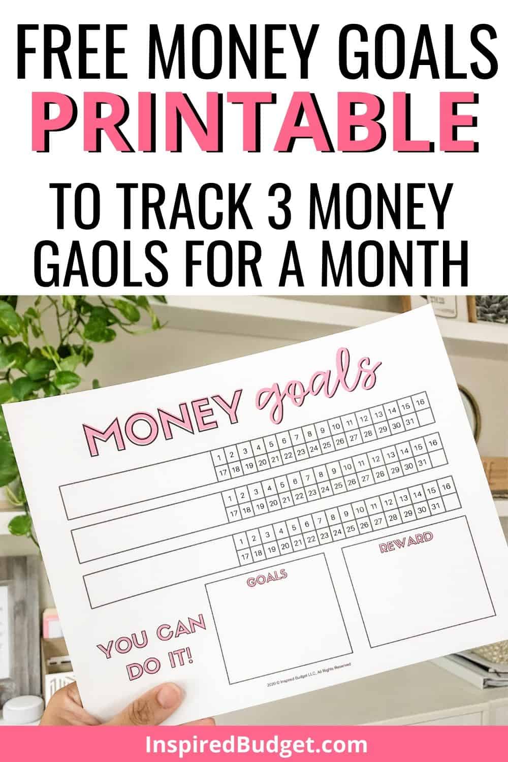 What happened when I tracked 3 money goals for a month by Inspired Budget