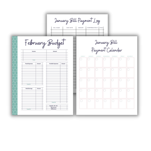 Budget Binder sheets