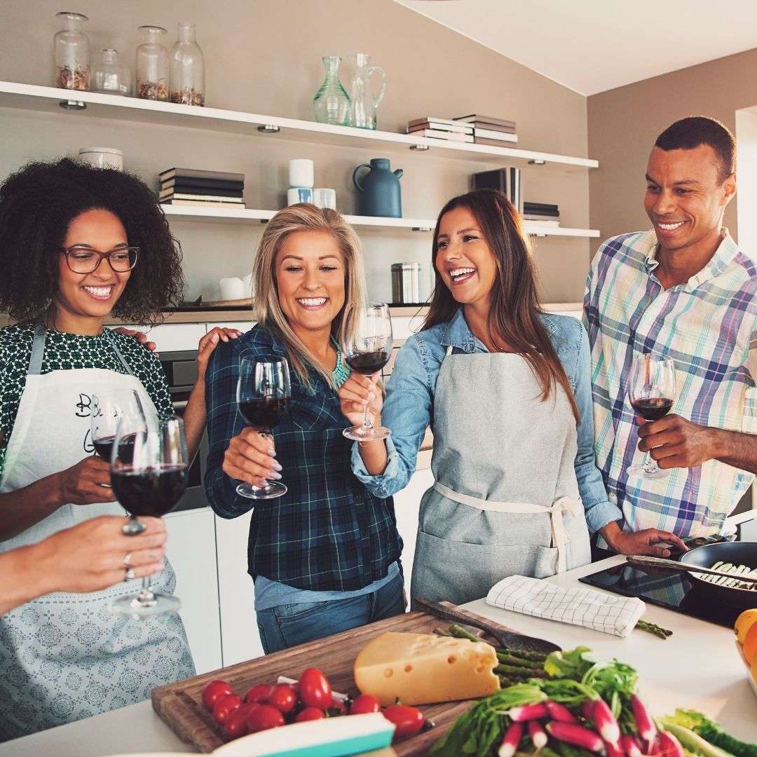 friends cooking