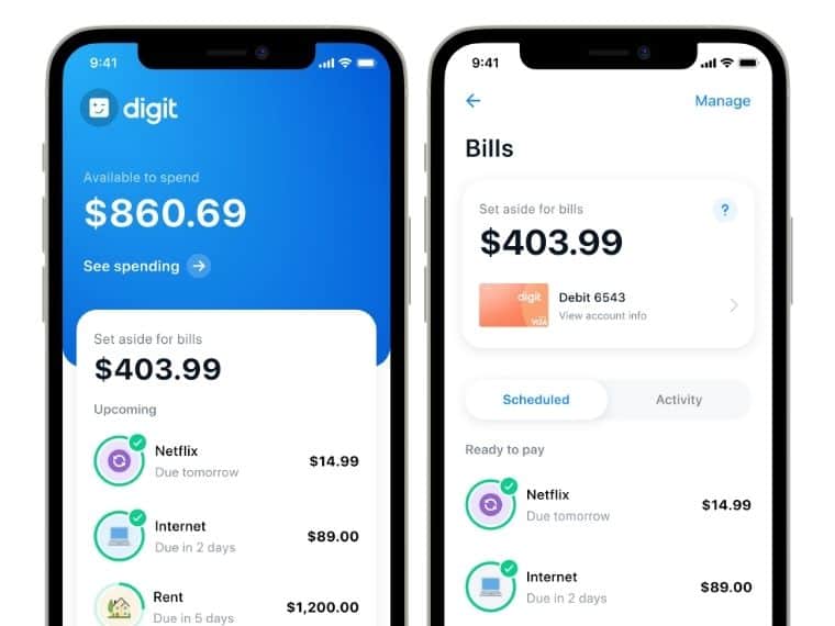 Digit Direct by MetaBank® on phones