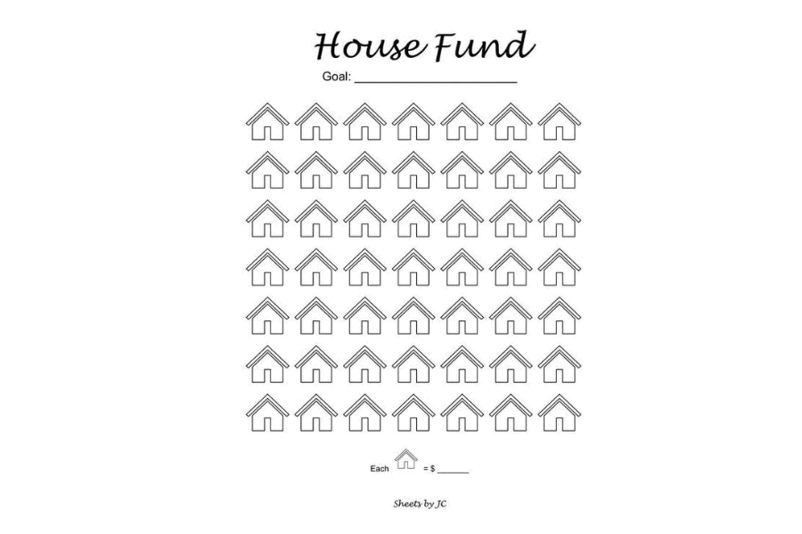 House Fund Money Savings Chart