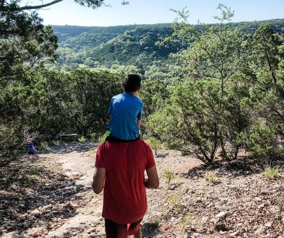 Father and Son Hiking
