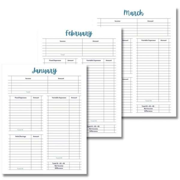 Yearly Budget Sheets Modern Version - Image 3