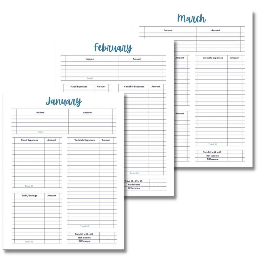 Yearly Budget Sheets Modern Version - Image 3