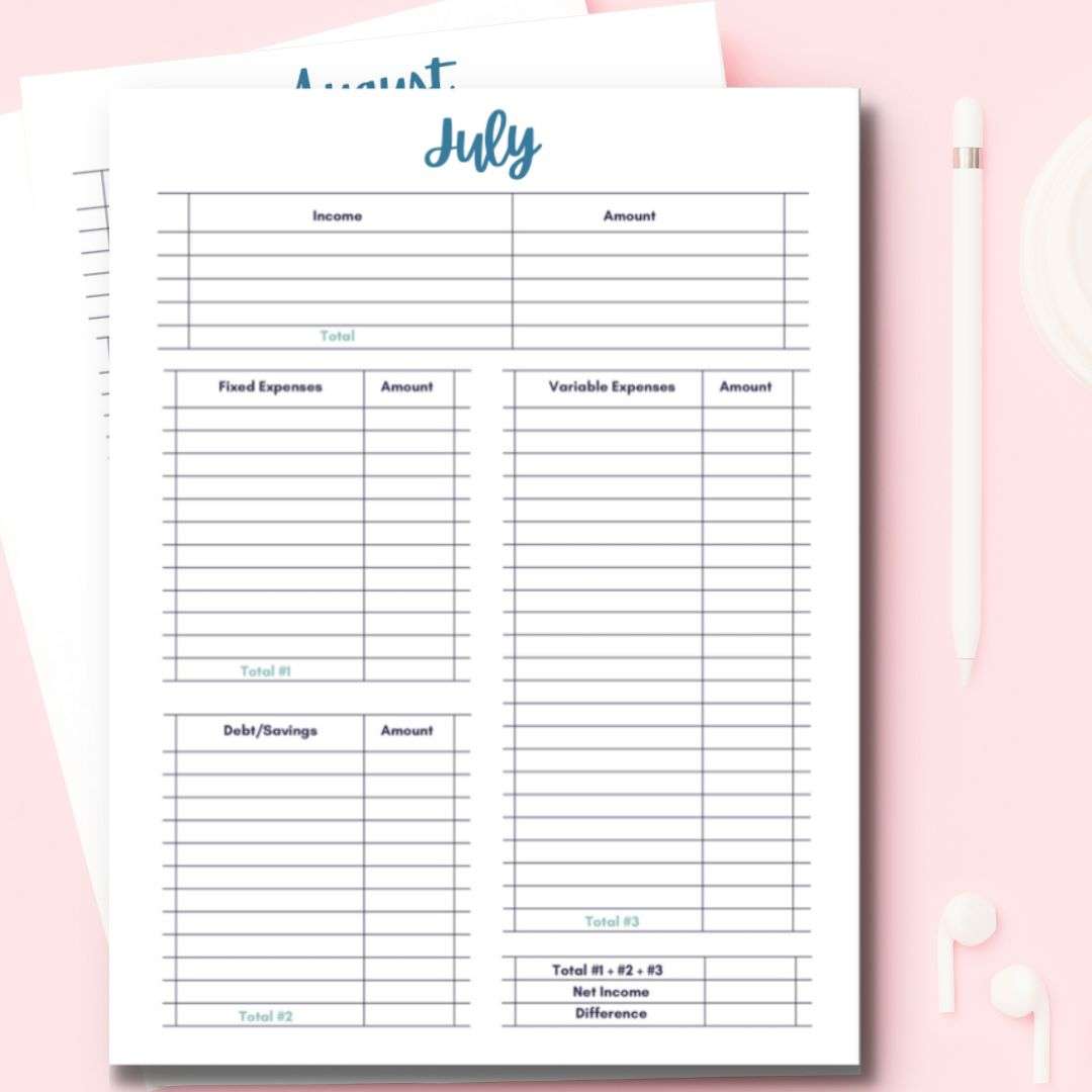 Yearly Budget Sheets Modern Version - Image 2