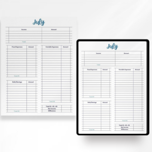 Yearly Budget Sheets Modern Version